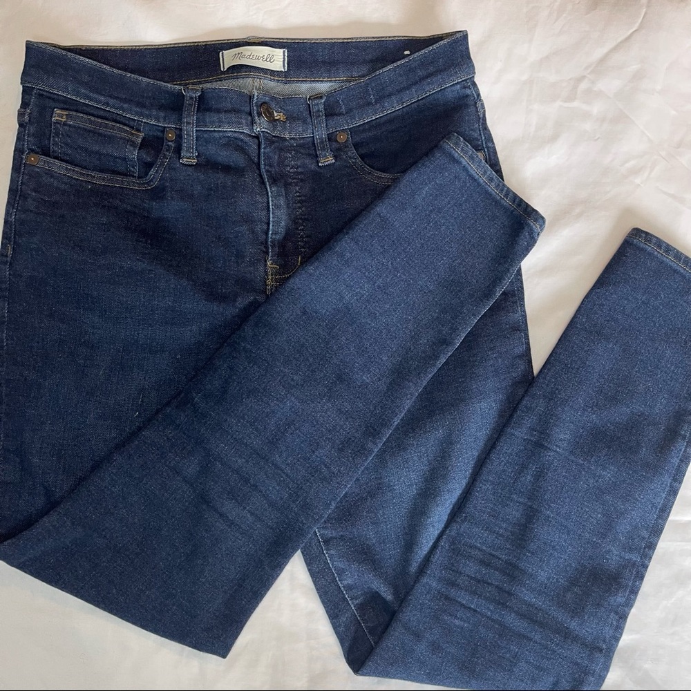 Madewell Mid-Rise Dark Navy Denim Skinny Jeans Size 29